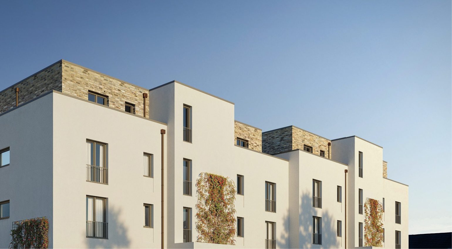 Ansicht auf Nullenergiehaus Facade