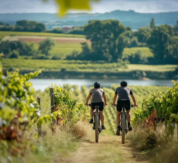 Radfahren in den Weinbergen von Gau-Odernheim